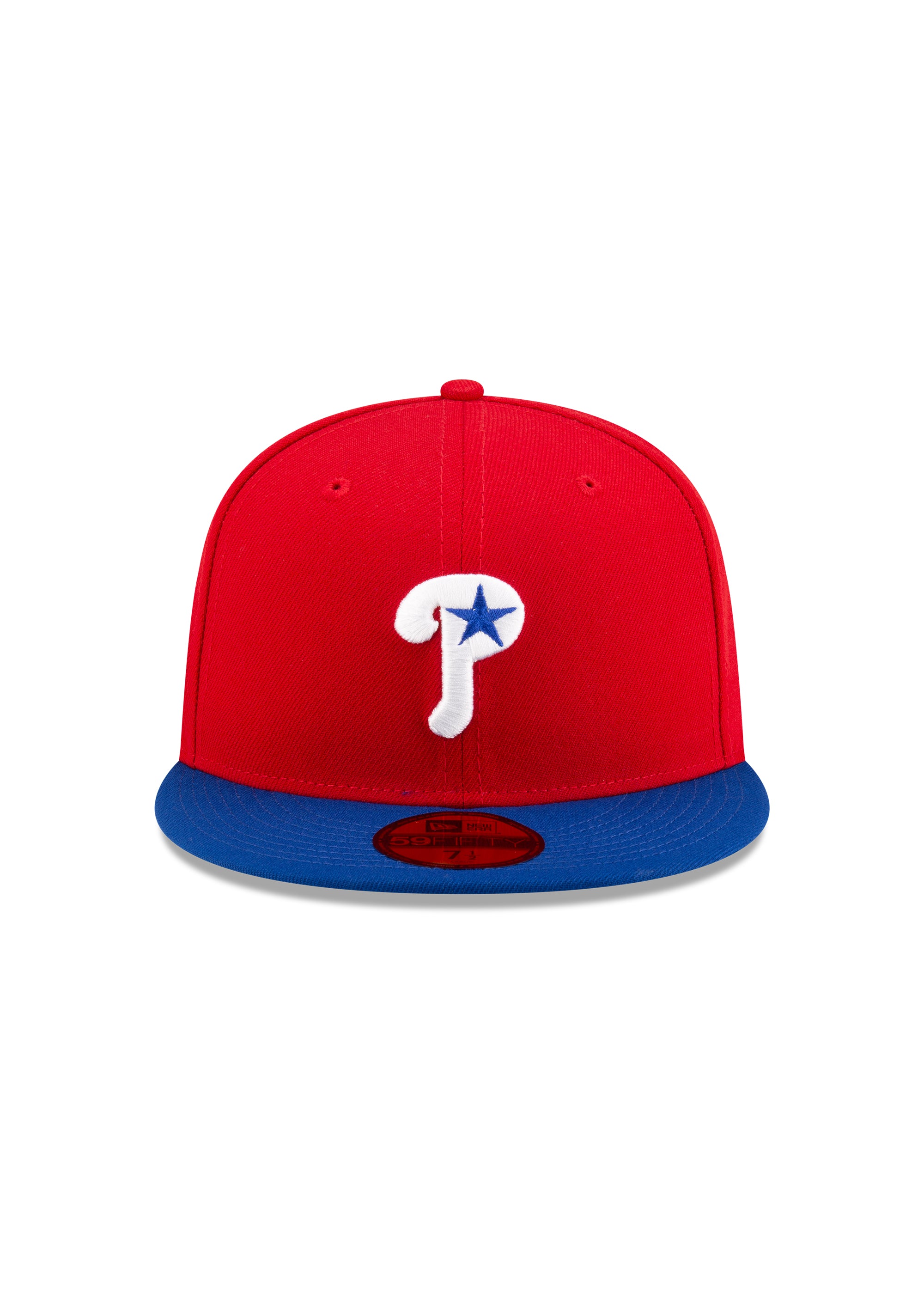 Red white and blue fitted hat on sale